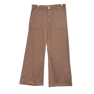 KUT From The KLOTH Meg Patch Pocket High Waist Wide Leg Twill Pants Size 8